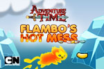 Can you handle the heat? Grab jelly beans and escape before the level burns up in Flambo's Hot Mess, an Adventure Time game.