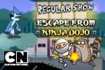 With Mordecai as your guide, launch Rigby through a slew of deadly ninjas, treacherous traps, and epic levels in Adventure Time: Ninja Dojo!