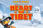 Jump, climb, and fight with your fists and gun through diverse landscapes, collecting gold, in Crazy Chicken: Heart of Tibet!