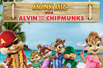 It's party time, chipmunk style! Rock out to music with Alvin and the Chipmunks, and sing along with your own microphone.