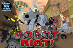 The city is being invaded by Dr. Doofenshmirtz's robots! Don't let any Normbots get by you in Phineas and Ferb: Robot Riot!