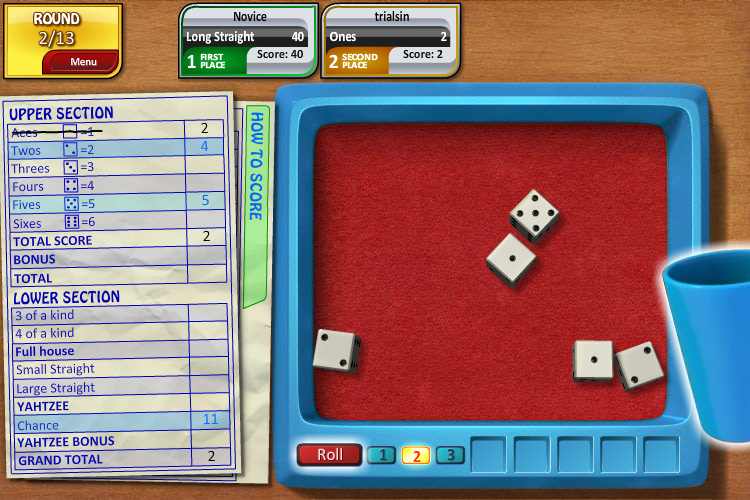 YAHTZEE Single Player Play Game for PC | WildTangent Games