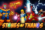 Thanos has the Infinity Gauntlet stones. Hero Up with the team to get those stones!