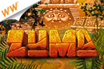 Fire magical orbs to create same-colored chains in Zuma - a cash game!